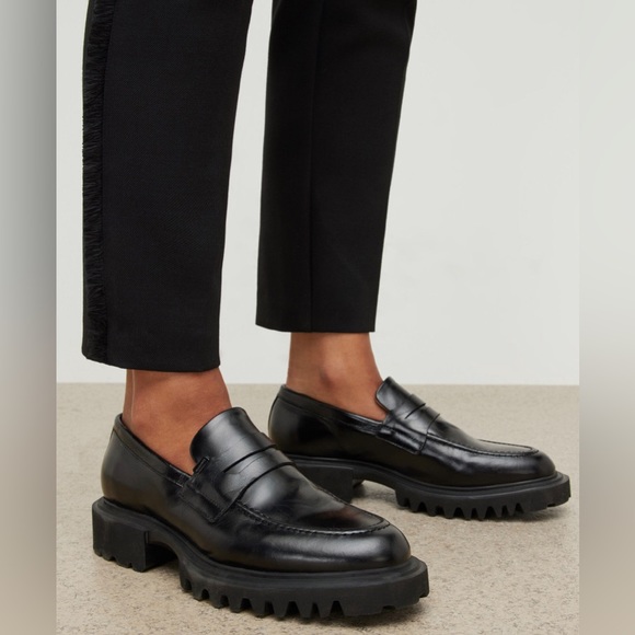 **SOLD** All Saints Lola leather loafers - Picture 2 of 12
